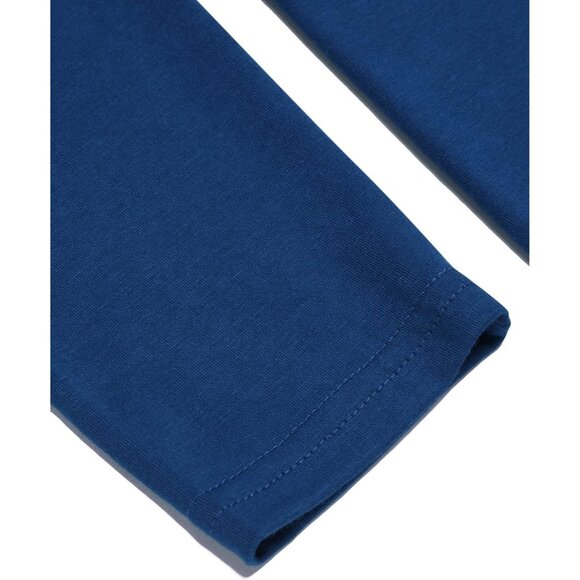 Men's Navy Blue Long Hooded Cardigan Ruffle Shawl Collar Lightweight Overcoat - Picture 5 of 5